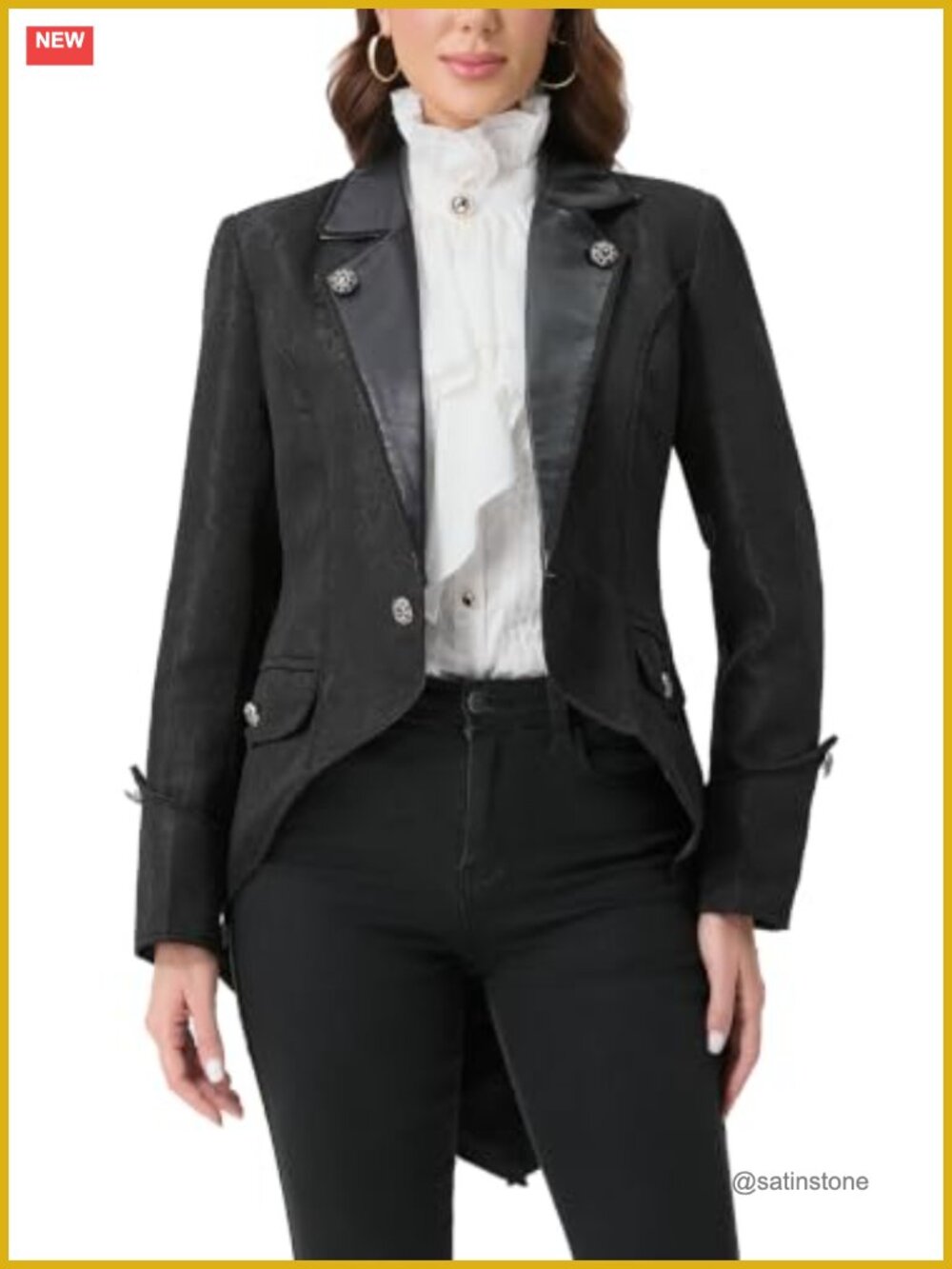 Jacquard Polyester Gothic Victorian Steampunk Tailcoat Frock Coat